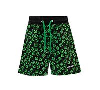 Minecraft - Shorts de Bain - Creeper - Garçon - Noir - 12-13 Ans