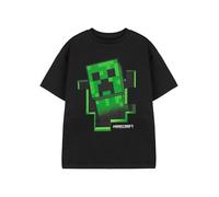 Minecraft Sprites Boys White T-Shirt, Noir, 11-12 ans