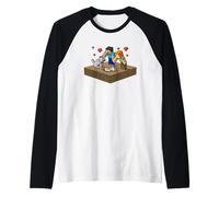 Minecraft Steve and Alex Take Care of Their Beloved Pets Manche Raglan