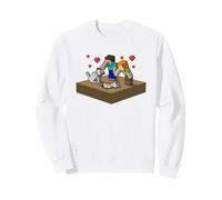 Minecraft Steve and Alex Take Care of Their Beloved Pets Sweatshirt