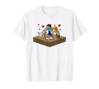 Minecraft Steve and Alex Take Care of Their Beloved Pets T-Shirt