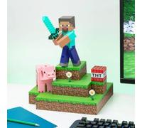 Minecraft Steve Diorama Figural Bureau Lumière Lamp Lampe Paladone Products