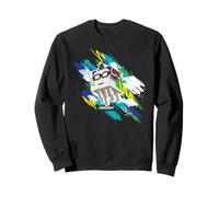 Minecraft Steve Flying with Happy Ghast Wearing Glasses Sweatshirt