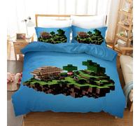 Minecraft:Story Mode Parure De Lit Pi¿¿Ces En Microfibre Avec Housse De Couette Et Taie D'oreiller Impression Num¿¿Rique D, , King Xcm