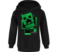 Minecraft - Sweat à capuche garçon "Creeper Inside" NS7515 (140) (Noir/Vert)