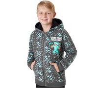 Minecraft Sweat a Capuche Polaire Garçons 7-14 Ans, Sweat Zippé, Comfy Hiver Hoodie, Cosy Loungewear, Idée Cadeau Gamer (13-14 Ans, Gris)