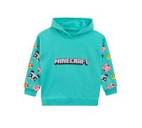 Minecraft Sweat à Capuche pour Les Filles | Sweat à Capuche pour Les Filles passionnées de Jeux | Sweat à Capuche pour Les Filles Gamers | Bleu | 8-9 Ans