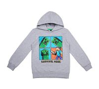 Minecraft Sweat-shirt Creeper pour garçon, Gris 3., 146