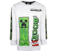 Minecraft - Sweat-Shirt Gris - Cadeaux pour garçons - Pyjama Gaming Merchandise - Anniversaire Jeu Tshirt Merchandise - Age 9/10