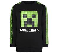 Minecraft - Sweat-Shirt Noir - Cadeaux pour garçons - Pyjama Gaming Merchandise - Anniversaire Jeu Tshirt Merchandise - Age 5/6