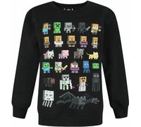 Minecraft - Sweat-shirt pour garçon NS8468 (152-158) (Noir)