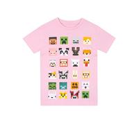 Minecraft T-Shirt à Manches Courtes Fille Rose 11 a 12 Ans