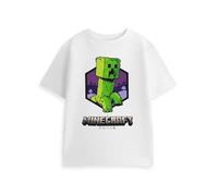 Minecraft T-Shirt Blanc à Manches Courtes Creeper | T-Shirt Graphique Classique pour garçons | Marchandises du Film Vêtements décontractés et vêtements pour événements de Jeux