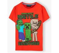 Minecraft T-shirt Comportement hostile enfant rouge 128 cm