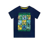 Minecraft - T-Shirt - Creeper and Steve - Garçon - Bleu - 12-13 Ans