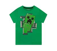 Minecraft T-Shirt Overworld Steve Creeper Garçon Chemise à Manches Courtes