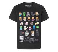 Minecraft T-Shirt pour garçons Sprites Diverses Couleurs Sleeve Sleeve Kids Top 11-12 Ans