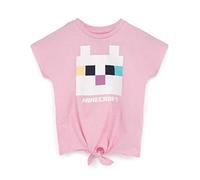 Minecraft T Shirt pour Les Filles | Les Enfants Kitty Avant Personnage Cravate Rose Gamer Tee | Vêtements pour Enfants Gaming Merchandise Cadeaux