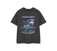 Minecraft T-Shirt Streetwear Enderman pour garçons | Tee-Shirt Graphique de Dessin animé au Charbon de Bois avec des foules hostiles et Ender Dragon | Haut décontracté à Manches Courtes et col Rond
