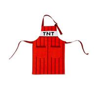 Minecraft Tablier de cuisine TNT rouge pour jeunes | Tablier de chef de service pour barbecue et cuisine, Rouge, taille unique