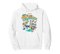 Minecraft Team Fighters Cat and Wolf Companion Mobs Running Sweat à Capuche