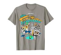 Minecraft Team Fighters Cat and Wolf Companion Mobs Running T-Shirt