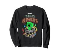 Minecraft Team Miners Creeper Riding Minecart Redstone Torch Sweatshirt