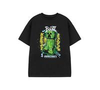 Minecraft Tee-Shirt Graphique Noir Creeper | Boom Hostile Behaviour T-Shirt à Manches Courtes pour garçons | Haut décontracté à col Rond