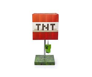 Minecraft TNT Block Desk Lamp with 3D Creeper Puller | 14-inch LED Lamp Light
