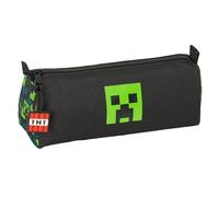 MINECRAFT TNT Trousse avec fermeture éclair et compartiment, trousse pour enfant, idéale pour les enfants d'âge scolaire, confortable et polyvalente, qualité et résistance, 21 x 7 x 8 cm, multicolore,