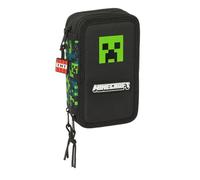 MINECRAFT TNT - Trousse scolaire avec 37 outils inclus, trousse pour enfant, idéale pour les enfants de 5 à 14 ans, confortable et polyvalente, qualité et résistance, 12,5 x 5,5 x 19,5 cm,