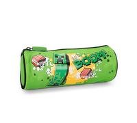 Minecraft - Trousse d'école officielle Minecraft, étui de poche, léger et compact, facile à transporter et à ranger dans le sac à dos, avec fermeture à glissière pratique, 22 x 8 cm, vert et noir,