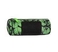 Minecraft - Trousse d'école officielle Minecraft, idéale pour ranger la papeterie, avec séparateur intérieur avec passants élastiques, fermeture à glissière et pixels pour le personnaliser, 22 x 11H x