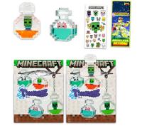 Minecraft Tsunameez Lot de 2 porte-clés pour sac aveugle Série 2 - Lot de 2 porte-clés Tsunameez Minecraft Mystery Collection Plus portefeuille pour téléphone et décalcomanie | Marchandises de jeu