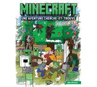 Minecraft - Une aventure cherche-et-trouve à colorier - Nathalie Lescaille Moulenes - 404 Editions - cartonné - Document jeunesse