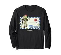 Minecraft Valentine's Day Happy Valentines! Letter Skeleton Manche Longue