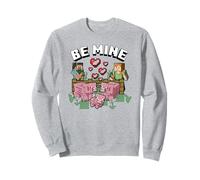 Minecraft Valentine's Day Steve & Alex Feeding Piggy Family Sweatshirt