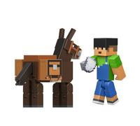 Minecraft Vanilla Figurine d'action Pack Steve et Mula 3,25" pour enfants de 6 ans et plus