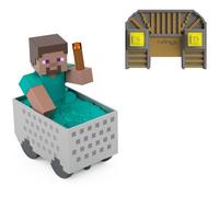 Minecraft -Wagonnet télécommandé-Steve, cascade, turbo boost, lumières