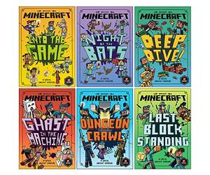 Minecraft Woodsword Chronicles Collection 6 Books Set By Nick Eliopulos (Into The Game, Night of the Bats, Ghast in the Machine, Deep Dive!, Dungeon Crawl, Last Block Standing)