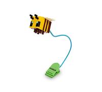 Minecraft Yellow Bee Lampe de lecture à piles avec clip et bras réglable | Veilleuse d'ambiance pour livres et Kindles, décoration d'intérieur, cadeaux et objets de collection