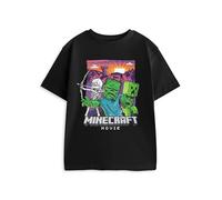 Minecraft Zombie Squelette Creeper T-Shirt pour Enfants | Tee-Shirt Graphique Noir pour garçons | Haut décontracté à Manches Courtes et col Rond | Vêtements axés sur Le Film