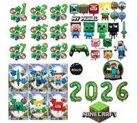 Minecrafte Pixel Ballon Anime thème de jeu ballons multiples pour fête d'anniversaire MC décoration Film d'aluminium ballon numéro ensemble 1 pièce
