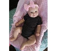 MineeQu 24 Pouces So Truly Grande Taille Doux Sourire Regardez réel Corps câlin Reborn Bébé Poupées Réaliste Nouveau-né Tout-Petit Dolls Ensemble-Cadeau avec Cheveux Peints, Un Moment dans Mes Bras