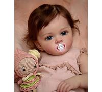 MineeQu 60CM énorme Taille de bébé en Silicone Vinyle Reborn bébé poupées Cadeau Ensemble avec Doux au Toucher lesté Corps Nouveau-né Tout-Petit Princesse Fille poupées pour Toujours vôtre chérie