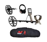 MINELAB X-Terra Elite Expedition Bundle, étanche, All Terrain Treasure Metal Detector, Multi-IQ Precision Ciblage, Inclus V8X Coil, V12X Coil, ML85 casque, câble de charge et sac pour le