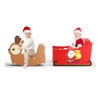 MINENICE Blocs de Construction en Mousse pour Enfants, Escalade intérieure et Divertissement, Blocs Doux pour Chambre d'enfants ou Salle de Jeux (Style de Noël 7 pièces)