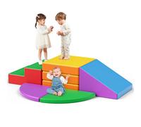 MINENICE Blocs d'escalade en mousse pour tout-petits, blocs de mousse souple colorés pour escalade et ramper, entraînement et exercices cérébraux, aires de jeux pour l'intérieur et l'extérieur (5p)