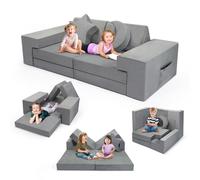 MINENICE Canapé pour enfant, modulable et doux, pour chambre d'enfant et salle de jeux, sûr, flexible, facile d'entretien, avec housses amovibles