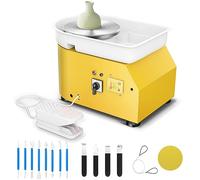 MINENICE Disque de poterie électrique - 25 cm - 350 W - Outil d'argile avec pédale - Machine de moulage en céramique - Outil de moulage d'argile pour adultes, bricolage, débutant en poterie, studio de